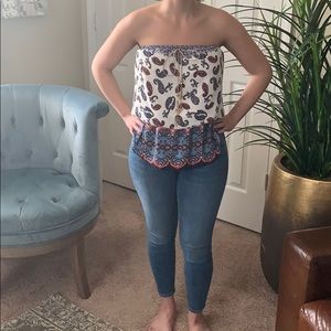 Strapless blouse